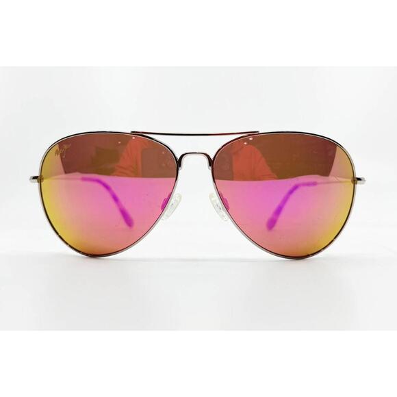 Maui Jim Mavericks Sunglasses Silver MJ264-16R 61-14-137 Mens Tortoise 7962